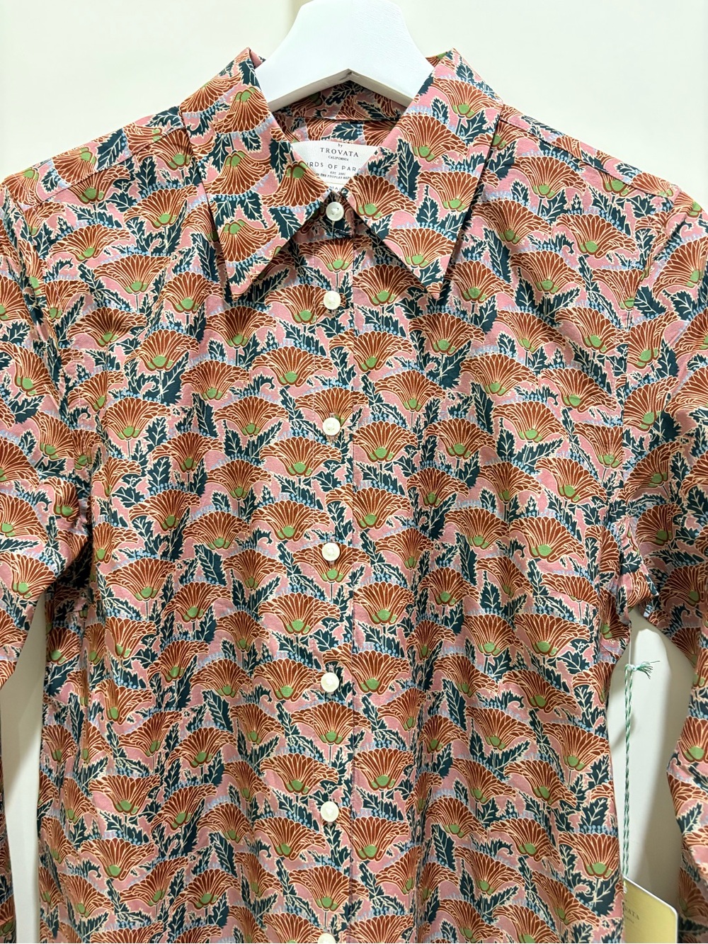 Trovata Birds of Paradis
Jacquelin Button Down Blouse in
Fan Flower Print NWT S - Picture 4 of 9